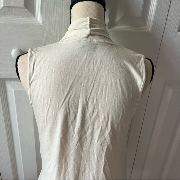 J. Jill Cream Faux Wrap Rayon Stretch Top Size XS - Picture 6 of 6